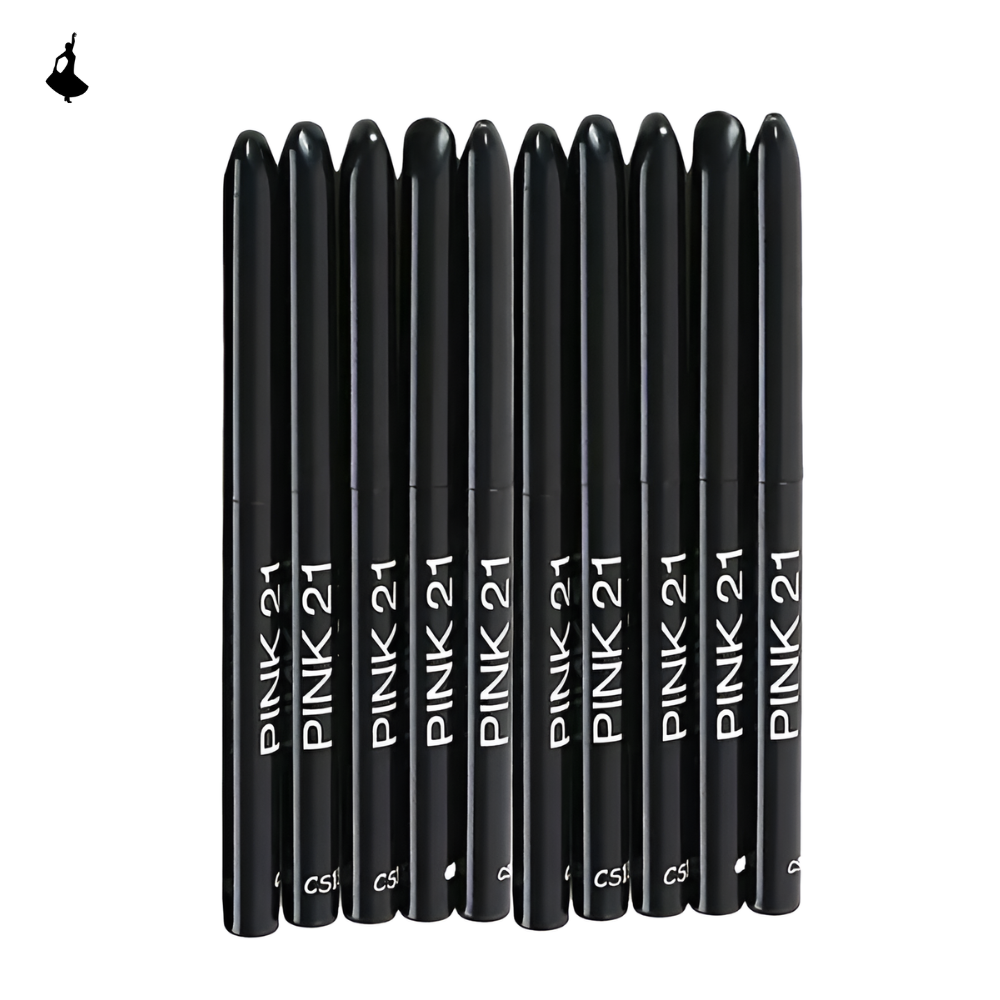 Kit 10 Lápis de Olho Preto à Prova D'Água